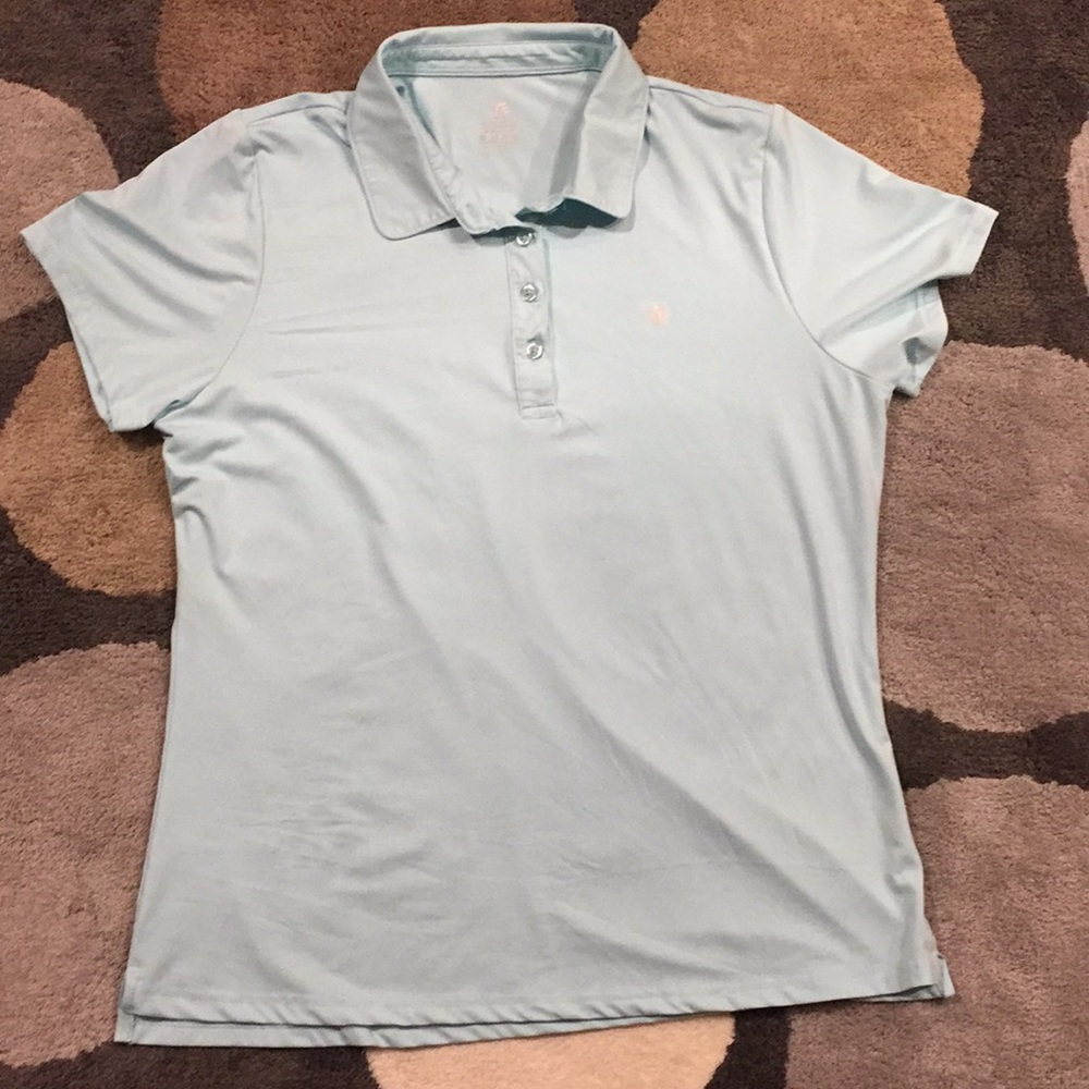 Women’s baby blue polo large